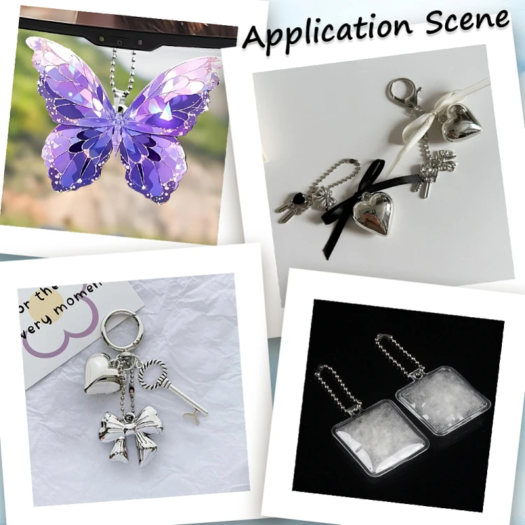 LAN226 Łańcuszek kulkowy z zapięciem 2,8mm/10cm 30szt stal nierdzewna do breloków metek