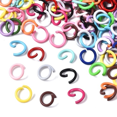 OG122 Ogniwa kółka kółeczka 8mm/1mm 250szt. mix kolorów