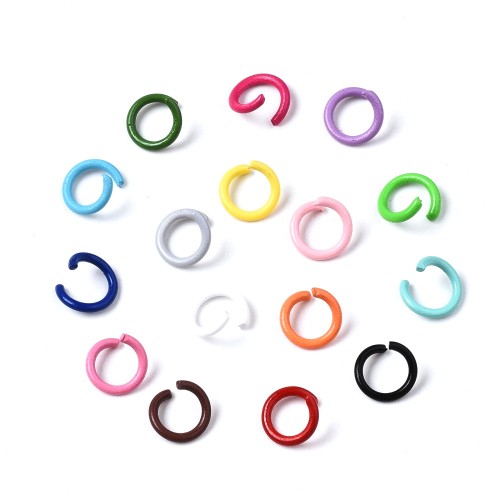 OG122 Ogniwa kółka kółeczka 8mm/1mm 250szt. mix kolorów