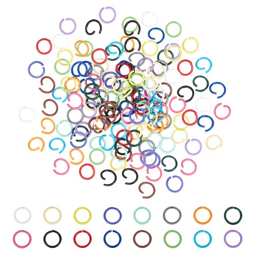 OG123 Ogniwa kółka kółeczka 10mm/1mm 160szt. mix 16 kolorów