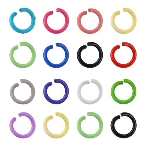 OG124 Ogniwa kółka kółeczka 8mm/1,2mm 50szt. mix kolorów