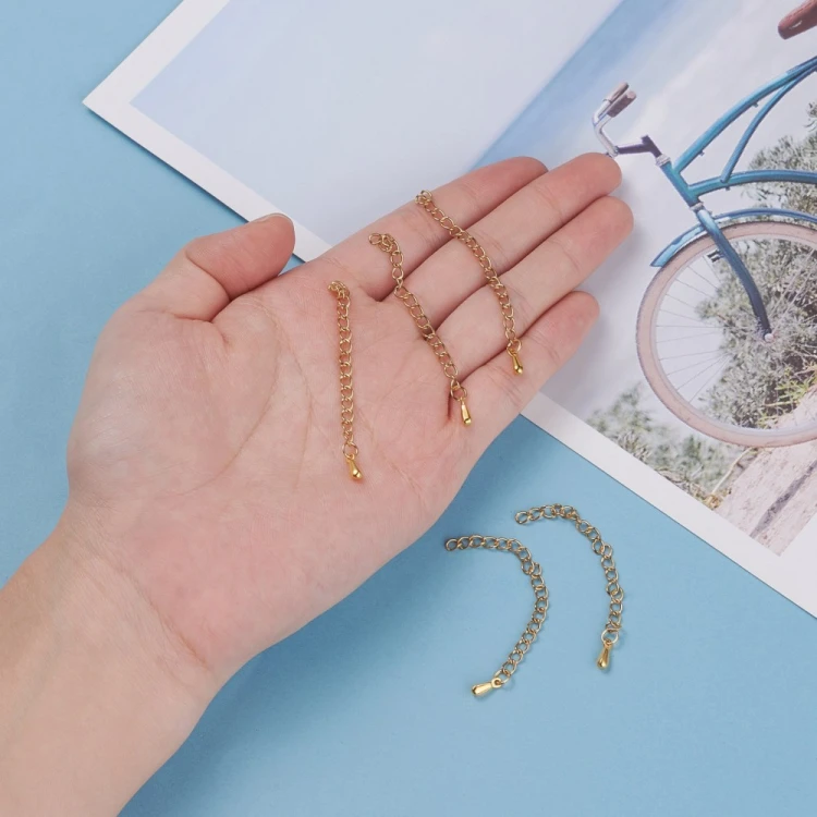 LAN227 Łańcuszek dystansowy regulacyjny 55mm ogniwa 3x4mm stal nierdzewna