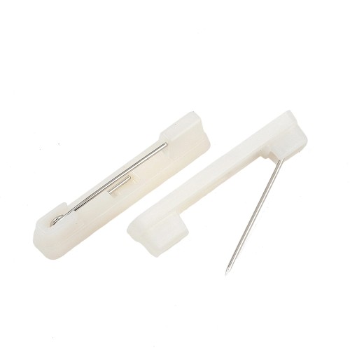 BBR51 Baza zapięcie do broszki przypinki broszka 5,5x31mm plastikowa 10szt