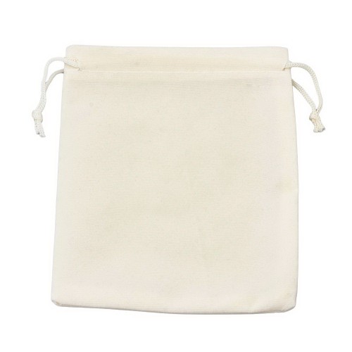 w317-10szt woreczek ozdobny podarunkowy z weluru 7x9cm- piaskowy