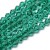 BIC194 Koraliki szklane szlifowane bicone 4mm kryształki sznur 78szt zielone