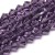 BIC190 Koraliki szklane szlifowane bicone 4mm kryształki sznur 78szt fioletowe
