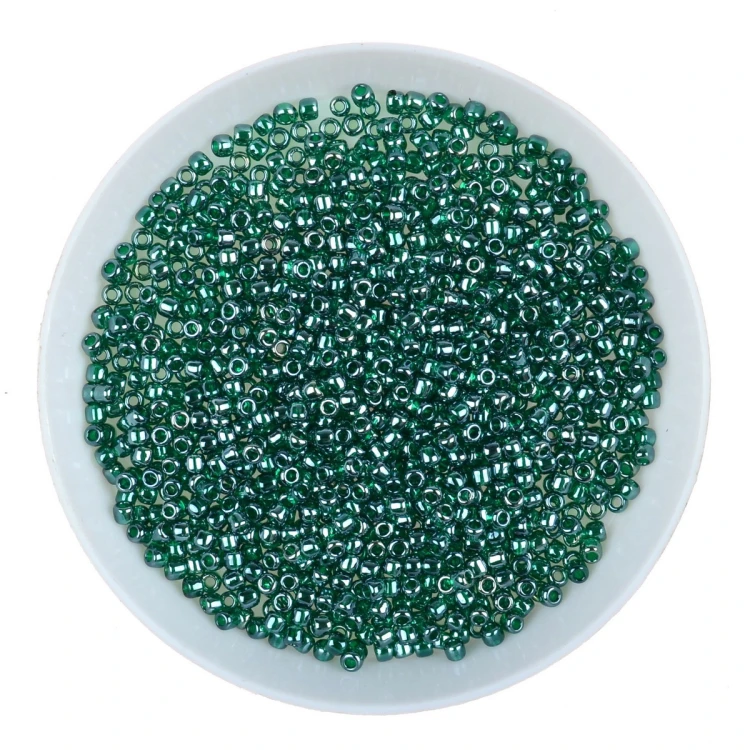 Koraliki szklane TOHO Round 11/0 10g #118 Transparent-Lustered Green Emerald