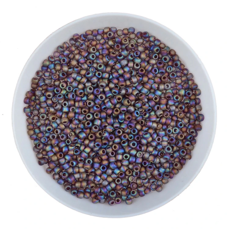 Koraliki szklane TOHO Round 11/0 10g #166CF Transparent Rainbow Frosted Amethyst