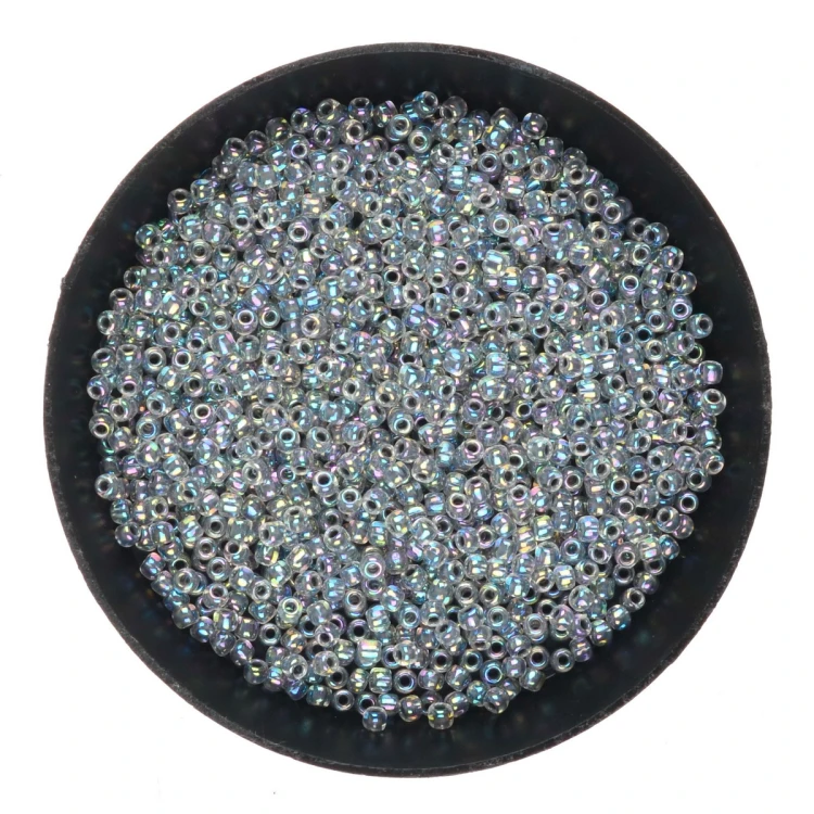 Koraliki szklane TOHO Round 11/0 10g #783 Inside-Color Rainbow Crystal/Opaque Gray-Lined