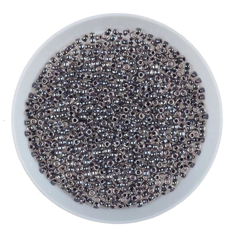 Koraliki szklane TOHO Round 11/0 10g #1064 Inside-Color Crystal/Concord Grape-Lined