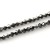 BIC186 Koraliki szklane szlifowane bicone 4mm kryształki sznur 78szt czarne