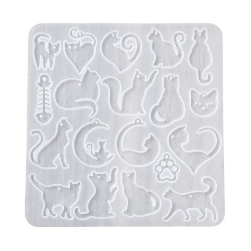 BFS719 Forma foremka silikonowa do żywic zawieszki koty kotki