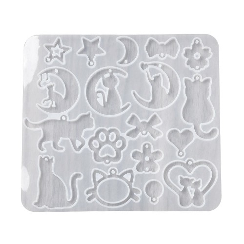 BFS718 Forma foremka silikonowa do żywic zawieszki koty kotki