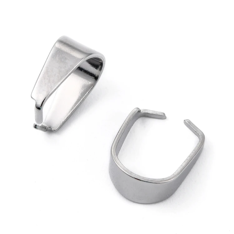 LAP149 Krawatka podwieszka 10x7x5mm 5szt do wisiorków stal nierdzewna