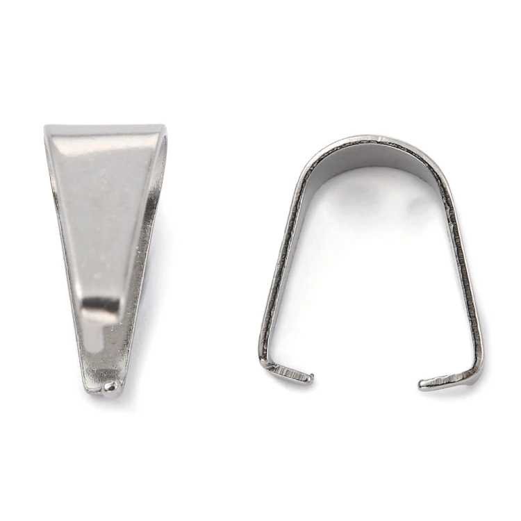 LAP150 Krawatka podwieszka 13x9x6mm 5szt do wisiorków stal nierdzewna