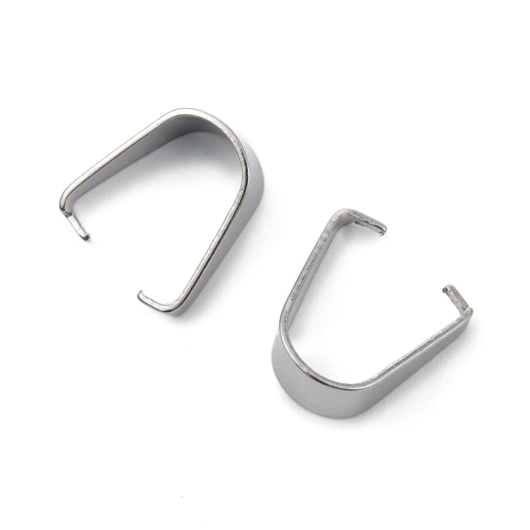 LAP150 Krawatka podwieszka 13x9x6mm 5szt do wisiorków stal nierdzewna