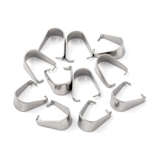 LAP150 Krawatka podwieszka 13x9x6mm 5szt do wisiorków stal nierdzewna