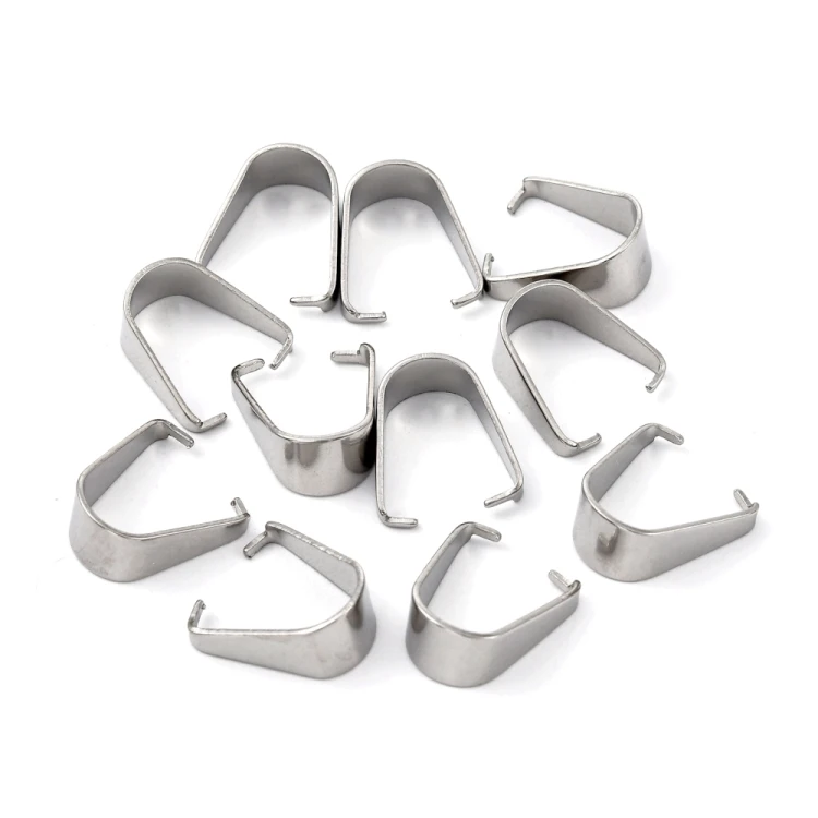 LAP150 Krawatka podwieszka 13x9x6mm 5szt do wisiorków stal nierdzewna