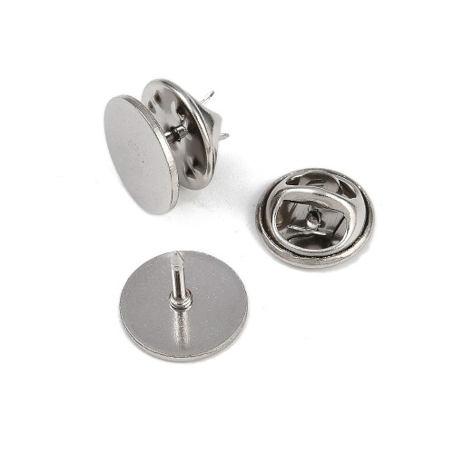 bpi14 Zapięcie baza 14x10mm do przypinki broszki pin 10szt stal nierdzewna