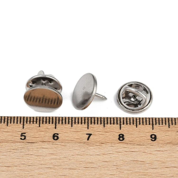 bpi14 Zapięcie baza 14x10mm do przypinki broszki pin 10szt stal nierdzewna