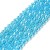 BIC205 Koraliki szklane szlifowane bicone 6mm kryształki sznur 45szt lazurowe