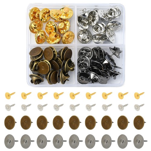 bpi16 Zapięcie baza do przypinki broszki pin 40szt zestaw 4 kolory