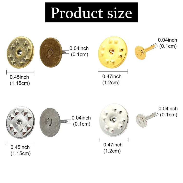 bpi16 Zapięcie baza do przypinki broszki pin 40szt zestaw 4 kolory