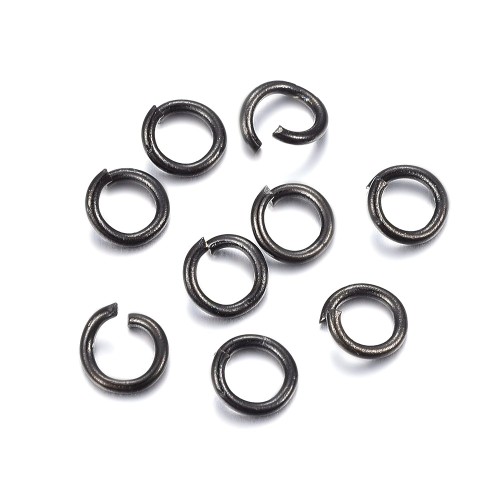 OG128 Ogniwa kółka kółeczka 6mm/1mm 10szt. stal nierdzewna IP czarne