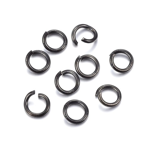 OG129 Ogniwa kółka kółeczka 8mm/1,2mm 10szt. stal nierdzewna IP czarne