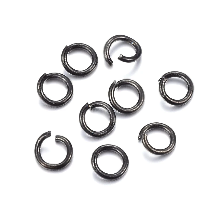 OG129 Ogniwa kółka kółeczka 8mm/1,2mm 10szt. stal nierdzewna IP czarne