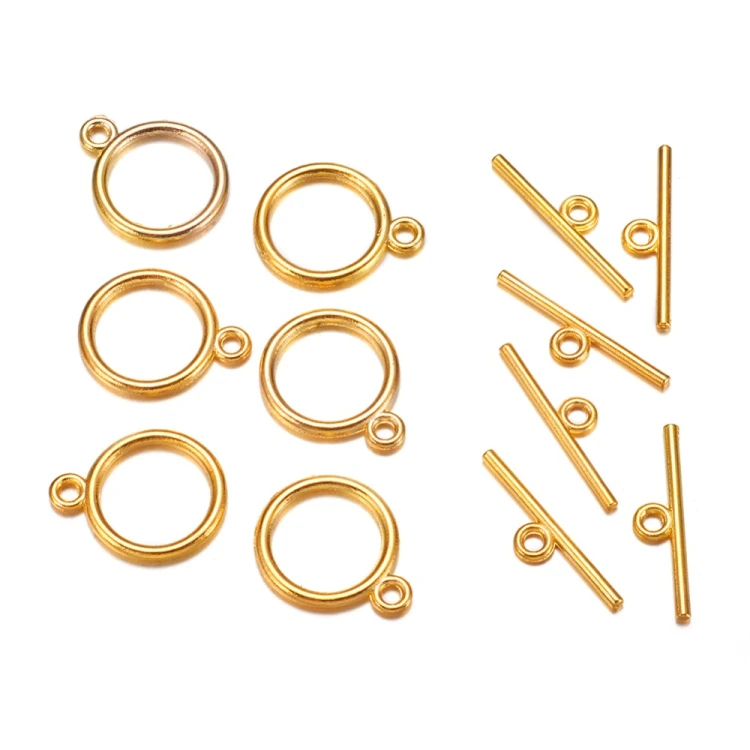 ZAM108 Zapięcie przekładane toggle 21x15mm 5szt. złote