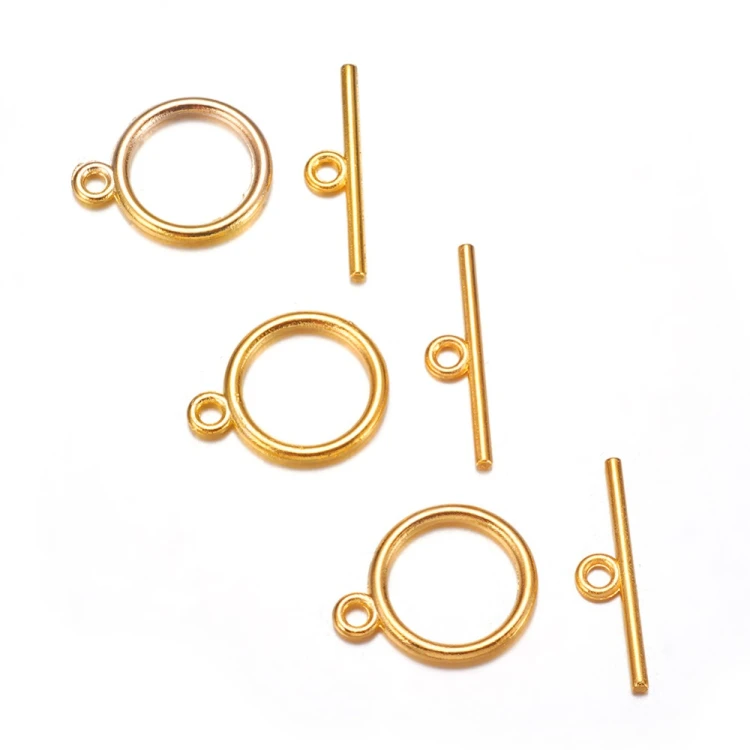 ZAM108 Zapięcie przekładane toggle 21x15mm 5szt. złote