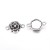 LAC404 Łącznik metalowy ozdobny 19x12mm 5szt. kwiatek kwiatuszek