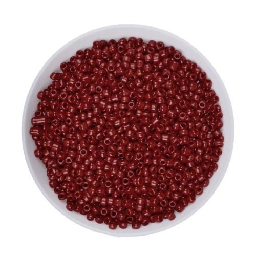 RA511 Koraliki szklane drobne seeds okrągłe rokail 2mm 20g c.karmazynowe