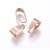 LAP155 Krawatka podwieszka 3x7x2,5mm 2szt do wisiorków stal nierdzewna IP rose gold