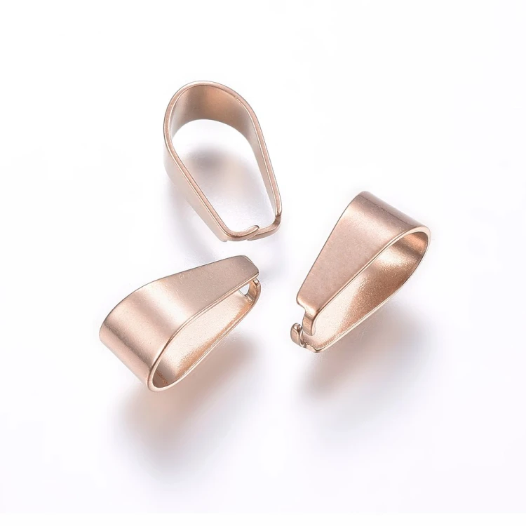 LAP155 Krawatka podwieszka 3x7x2,5mm 2szt do wisiorków stal nierdzewna IP rose gold