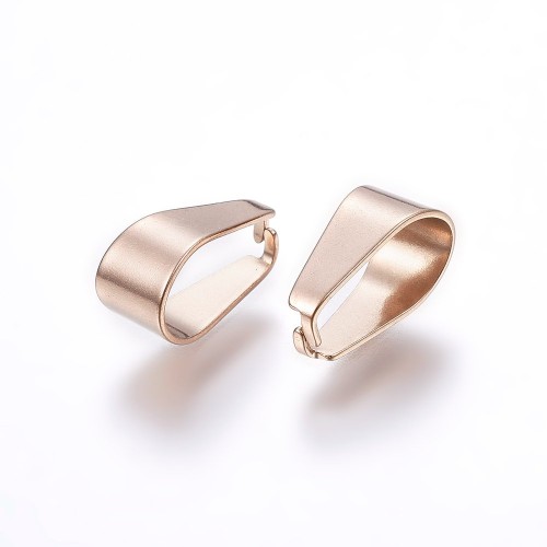 LAP155 Krawatka podwieszka 3x7x2,5mm 2szt do wisiorków stal nierdzewna IP rose gold