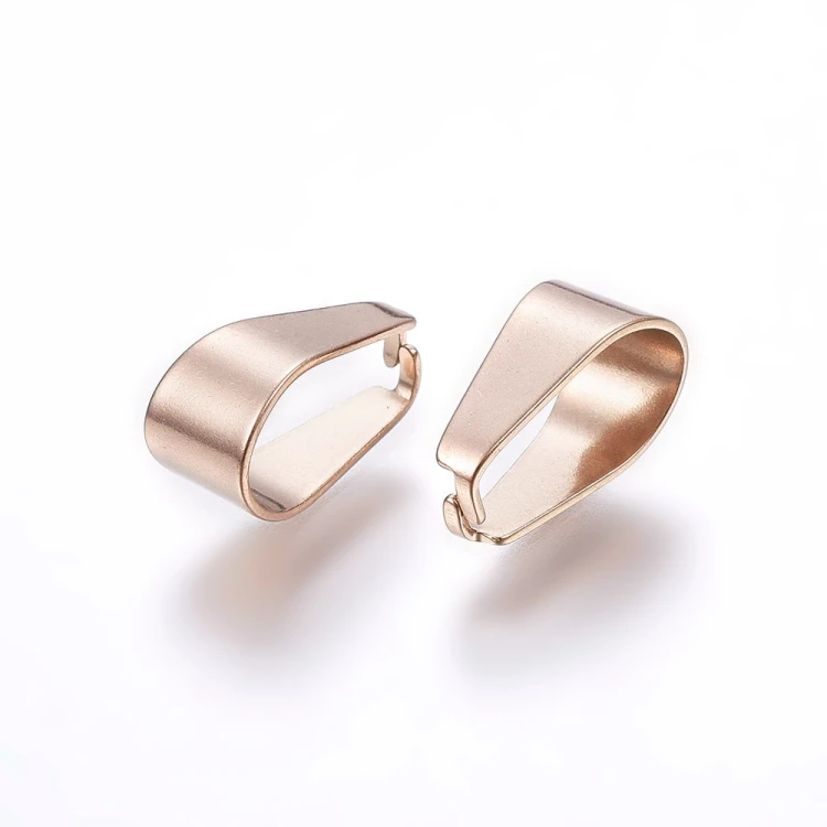 LAP155 Krawatka podwieszka 3x7x2,5mm 2szt do wisiorków stal nierdzewna IP rose gold