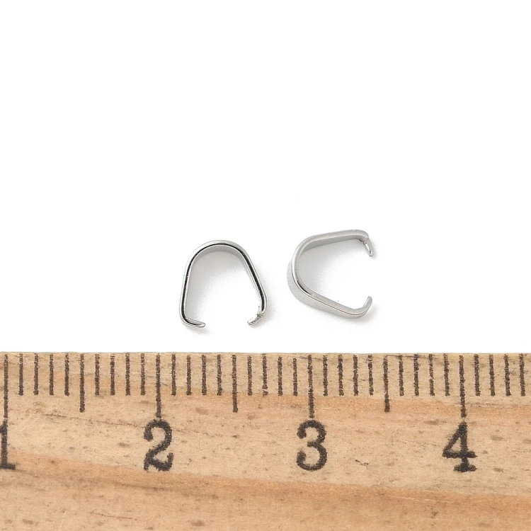 LAP158 Krawatka podwieszka 2,3x6x6mm 5szt do wisiorków stal nierdzewna