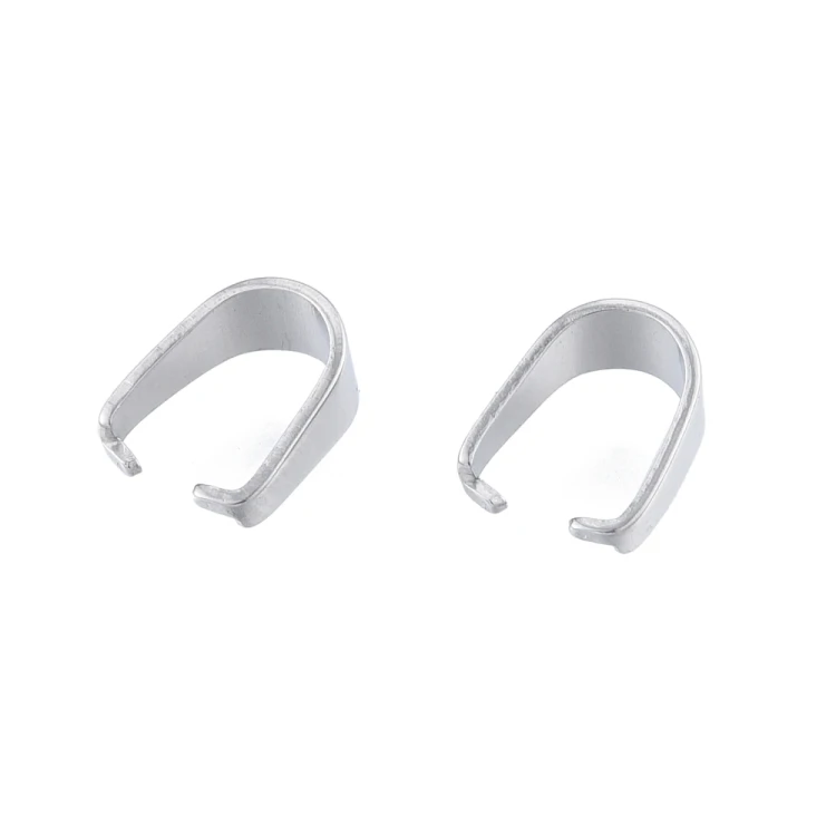 LAP161 Krawatka podwieszka 3x7x6mm 5szt do wisiorków stal nierdzewna