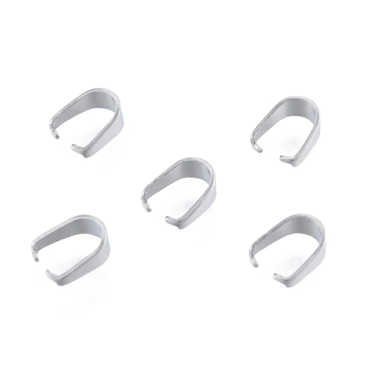 LAP161 Krawatka podwieszka 3x7x6mm 5szt do wisiorków stal nierdzewna