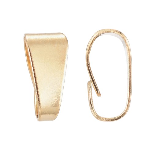 LAP162 Krawatka podwieszka 3,5x7x4mm 5szt do wisiorków stal nierdzewna złota 24K