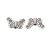 PRM664 Przekładka metalowa ozdobna motylek 15x11mm 10szt stare srebro