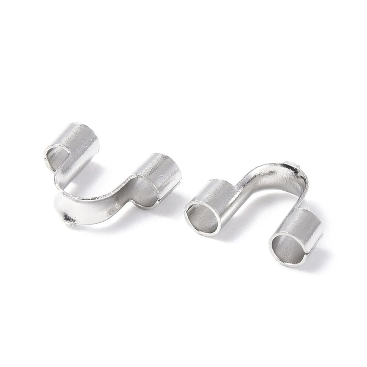 KRZ127 Zakończenia ochronne linki 1,5mm podkówki 6,2x5,2mm 10szt stal nierdzewna