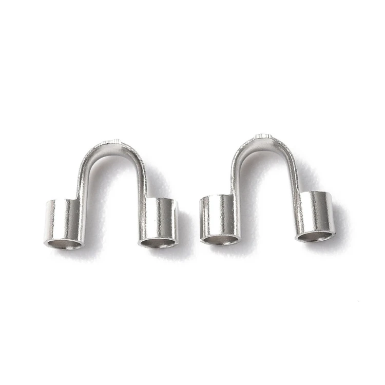 KRZ127 Zakończenia ochronne linki 1,5mm podkówki 6,2x5,2mm 10szt stal nierdzewna