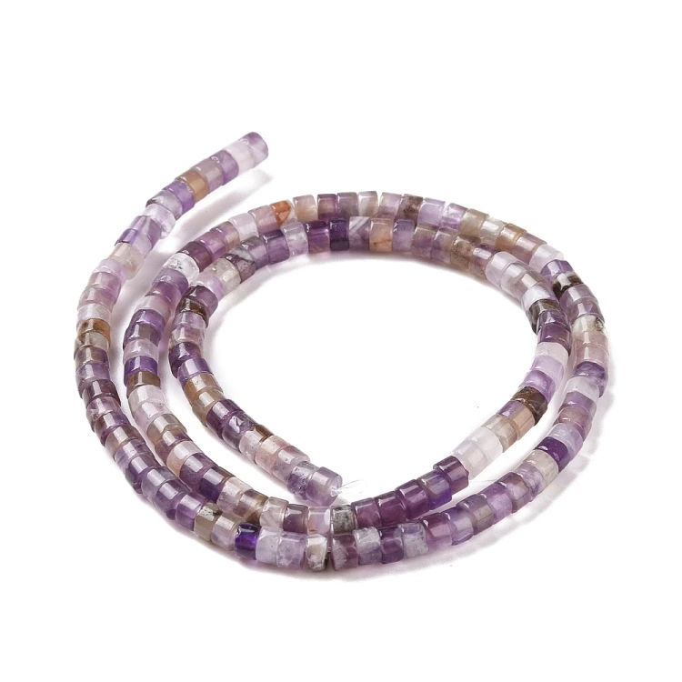 AM57 Ametyst kamień naturalny koraliki dyski heishi 4x2mm sznur 155szt