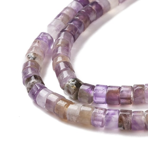 AM57 Ametyst kamień naturalny koraliki dyski heishi 4x2mm sznur 155szt