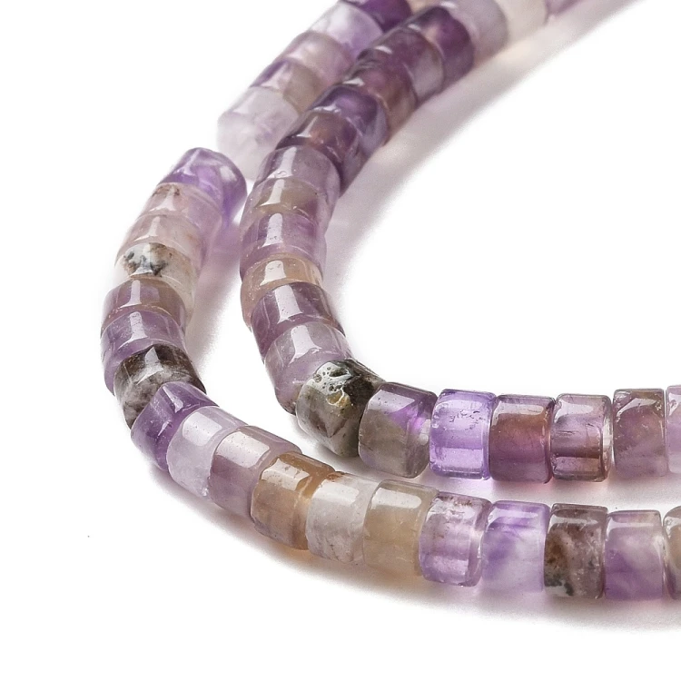 AM57 Ametyst kamień naturalny koraliki dyski heishi 4x2mm sznur 155szt