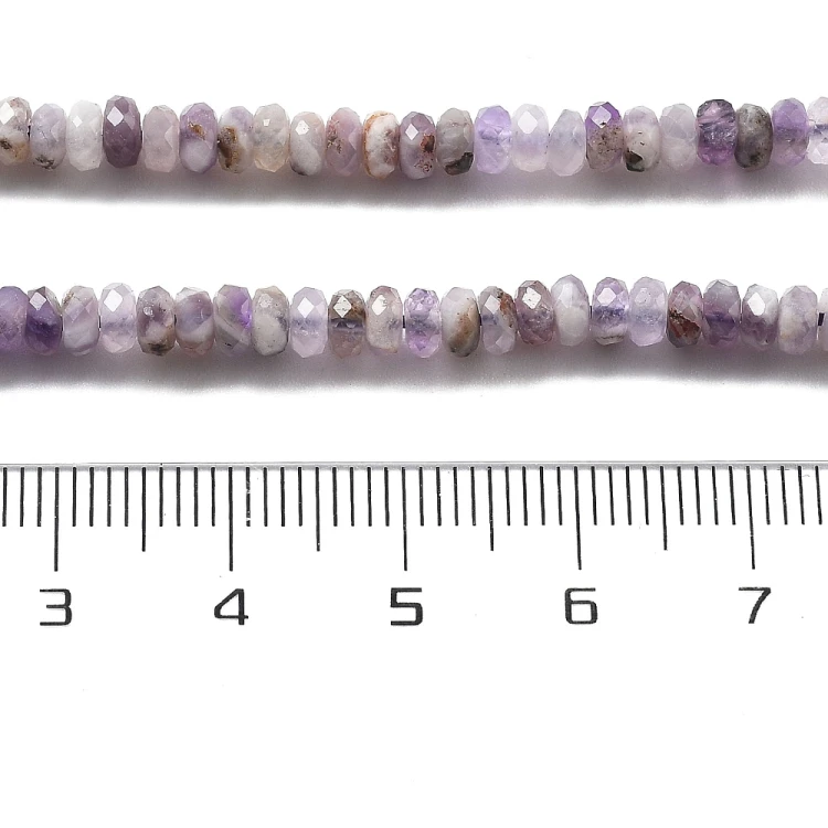 AM59 Ametyst kamień naturalny koraliki oponki 4x2mm fasetowane rondelle sznur 175szt