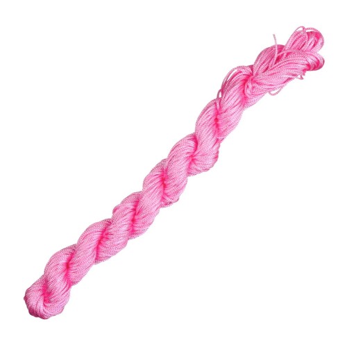 szn61 Sznurek pleciony nylonowy 1mm 24m - różowy